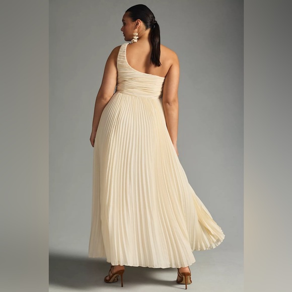 Anthropologie Forever That Girl One-Shoulder Pleated Maxi Dress - Picture 6 of 13